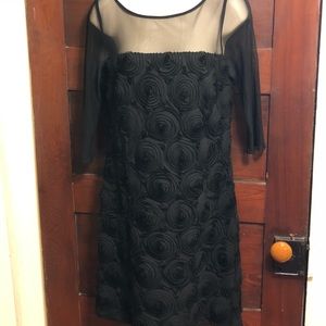 Black dress with sheer top